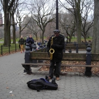 New York - Central Park, sassofonista