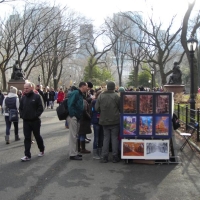 New York - Central Park, venditore ambulante