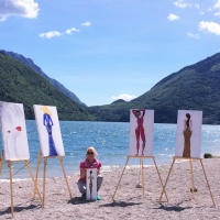 Paola, i suoi quadri e il lago di Santa Croce - Farra d'Alpago BL