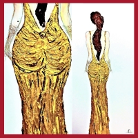La Donna col neo - Acrilico su tela - 100x 50